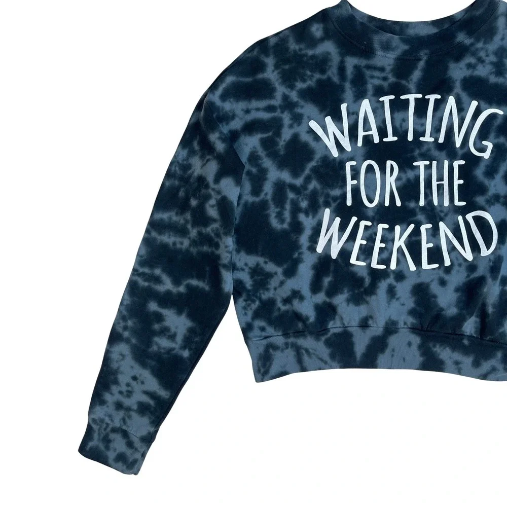 Tie Dye Cropped Sweatshirt Women's XS Athleisure Boho Y2K Indie